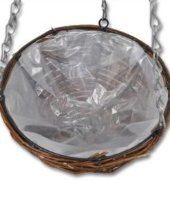 Hanging Round Willow Basket 4 Pcs With Liner & Chain 5 Hanging Round Willow Basket 4 Pcs With Liner & Chain -Room Hanging Round Willow Basket 4 pcs with Liner Chain 515977 3