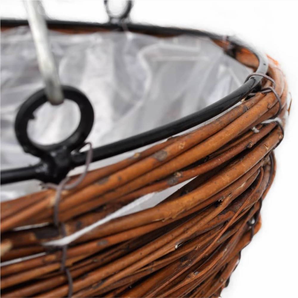 Hanging Round Willow Basket 4 pcs with Liner & Chain Hanging Round Willow Basket 4 Pcs With Liner & Chain -Room Hanging Round Willow Basket 4 pcs with Liner Chain 515977 4