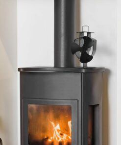 Heat Powered Stove Fan 3 Blades Black 3 Heat Powered Stove Fan 3 Blades Black -Room Heat Powered Stove Fan 3 Blades Black 427693 1