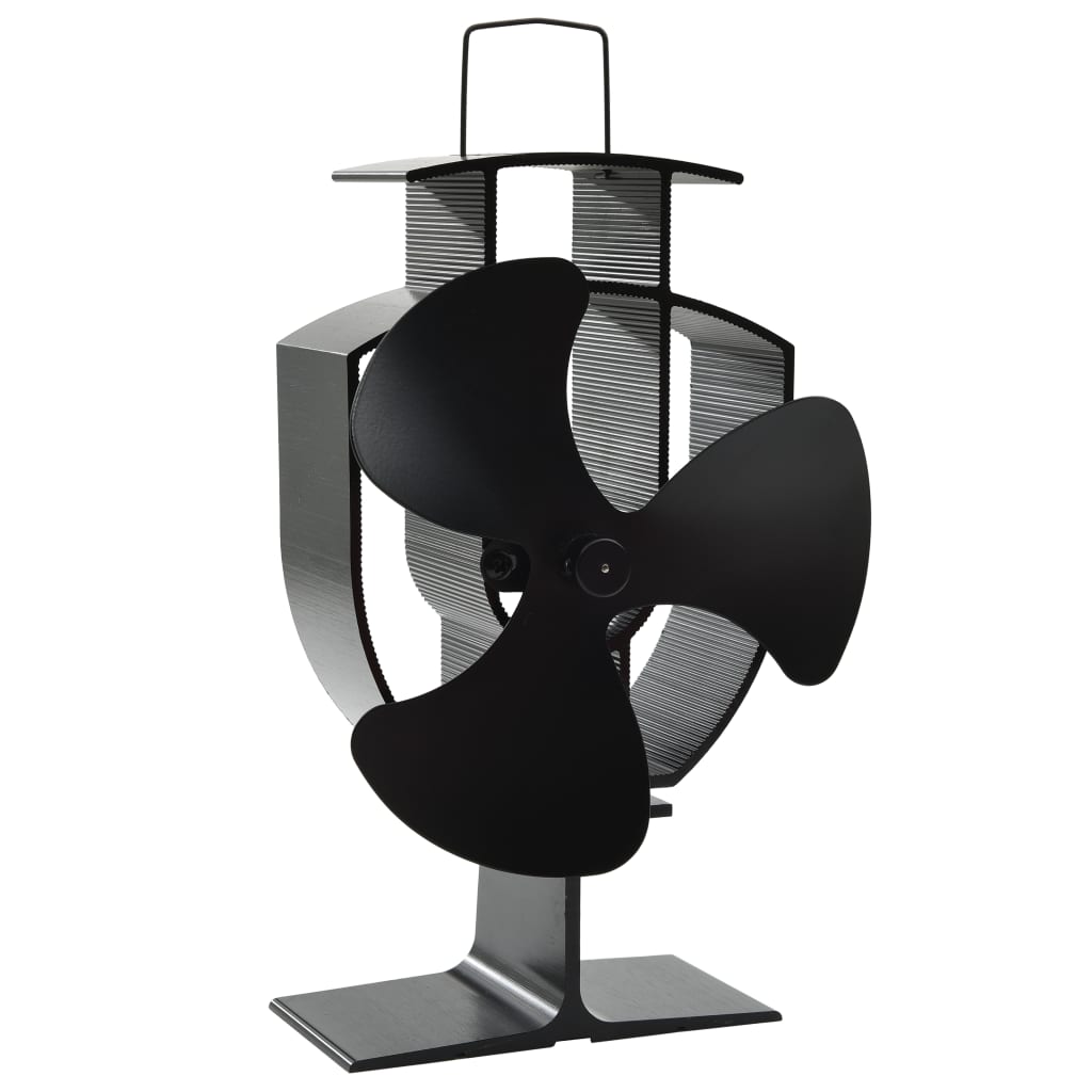 Heat Powered Stove Fan 3 Blades Black Heat Powered Stove Fan 3 Blades Black -Room Heat Powered Stove Fan 3 Blades Black 427693 2