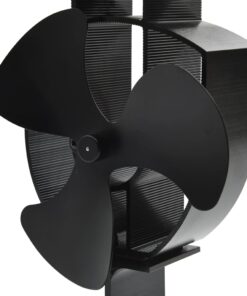 Heat Powered Stove Fan 3 Blades Black 7 Heat Powered Stove Fan 3 Blades Black -Room Heat Powered Stove Fan 3 Blades Black 427693 5