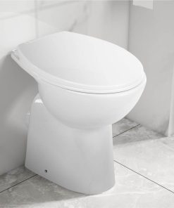 High Rimless Toilet Soft Close 7 Cm Higher Ceramic White
