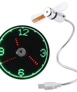 Intelligent USB Clock Fan Serpentine Fan For Laptop, With The Clock Pattern To Show Time, USB Power Supply