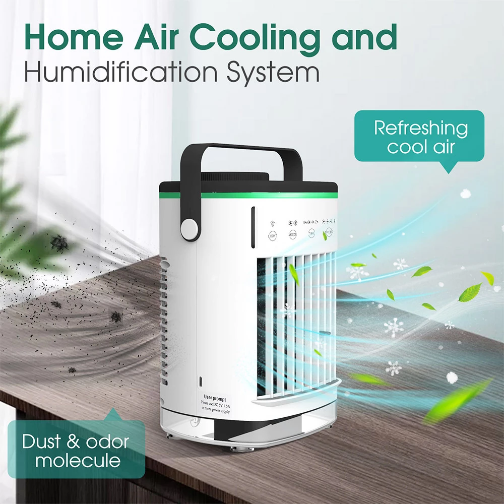Portable Air Conditioner Domestic Humidifier Spray Fan USB Desktop Cooling Fan - Image 2