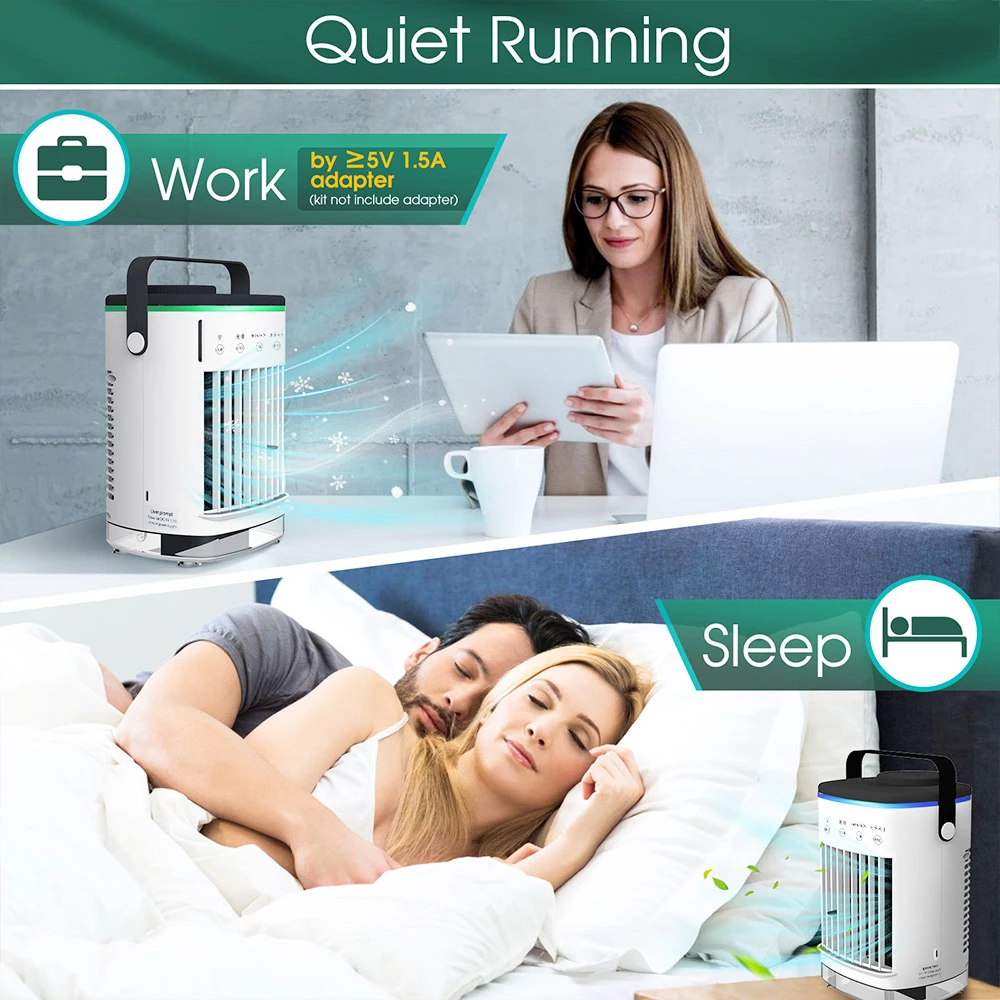 Portable Air Conditioner Domestic Humidifier Spray Fan USB Desktop Cooling Fan - Image 4