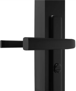 Interior Door ESG Glass And Aluminium 83x201.5 Cm Black -Room Interior Door ESG Glass and Aluminium 83x201 5 cm Black 502111 4