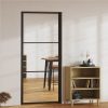Interior Door ESG Glass And Aluminium 93x201.5 Cm Black -Room Interior Door ESG Glass and Aluminium 93x201 5 cm Black 517663 0