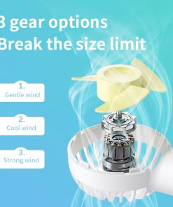 JISULIFE F20 Mini Fan USB Kipas Silence Portable Rechargeable Handheld Fans Vertical Air Cooler 2000 MAH -Room JISULIFE F20 Mini Fan 497827 3