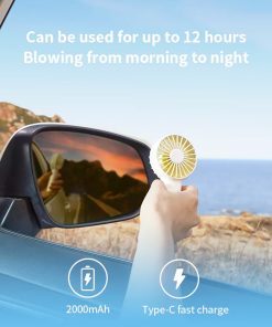 JISULIFE F20 Mini Fan USB Kipas Silence Portable Rechargeable Handheld Fans Vertical Air Cooler 2000 MAH -Room JISULIFE F20 Mini Fan 497827 4