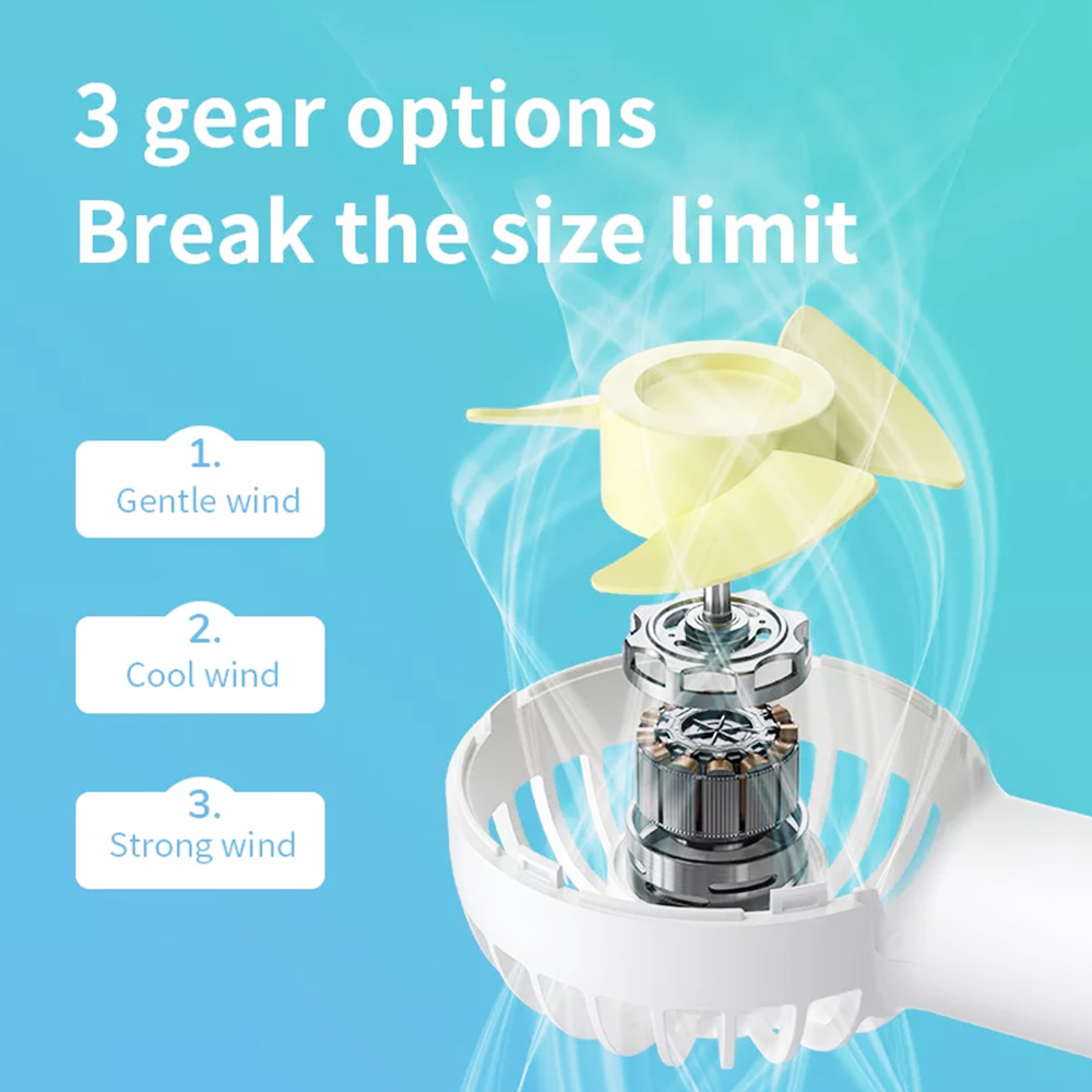 JISULIFE F20 Mini Fan USB Kipas Silence Portable Rechargeable Handheld Fans Vertical Air Cooler 2000 mAH JISULIFE F20 Mini Fan USB Kipas Silence Portable Rechargeable Handheld Fans Vertical Air Cooler 2000 MAH -Room JISULIFE F20 Mini Fan 497828 3