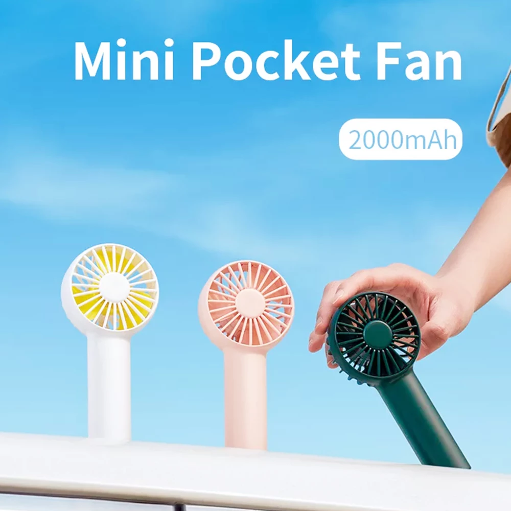 JISULIFE F20 Mini Fan USB Kipas Silence Portable Rechargeable Handheld Fans Vertical Air Cooler 2000 MAH - Image 2