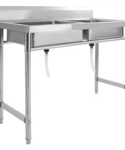 Kitchen Sink Double Basin Stainless Steel