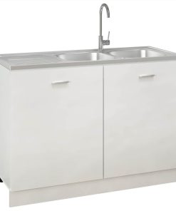 Kitchen Sink With Double Sinks Silver 1200x500x155 Mm Stainless Steel -Room Kitchen Sink with Double Sinks Silver 1200x500x155 mm Stainless Steel 461760 3