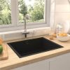 Kitchen Sink With Overflow Hole Black Granite 1 Kitchen Sink With Overflow Hole Black Granite -Room Kitchen Sink with Overflow Hole Black Granite 444883 0
