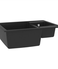 Kitchen Sink With Overflow Hole Double Basins Black Granite -Room Kitchen Sink with Overflow Hole Double Basins Black Granite 437036 3