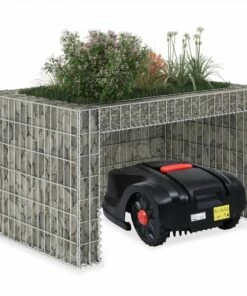 Lawn Mower Garage With Raised Bed 110x80x60 Cm Steel Wire