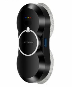 Liectroux HCR-10 Robot Window Cleaner, 30ml Water Tank, Ultrasonic Water Spraying, 2800Pa Suction, 6.8cm Ultra-thin Body - Black