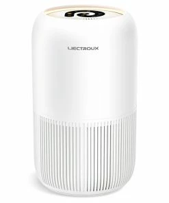 Liectroux TR-8080 35W Air Purifier, 360 Degree Air Inlet, No Noise, UV-C Light, 4 Wind Speed, Remove 99.97% Dust Smoke