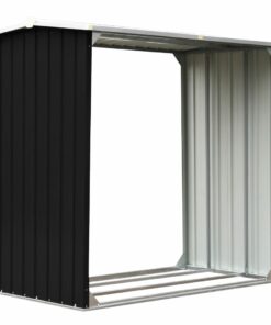 Log Storage Shed Galvanised Steel 172x91x154 Cm Anthracite -Room Log Storage Shed Galvanised Steel 172x91x154 cm Anthracite 432895 1