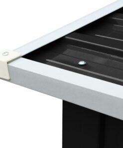 Log Storage Shed Galvanised Steel 172x91x154 Cm Anthracite -Room Log Storage Shed Galvanised Steel 172x91x154 cm Anthracite 432895 4