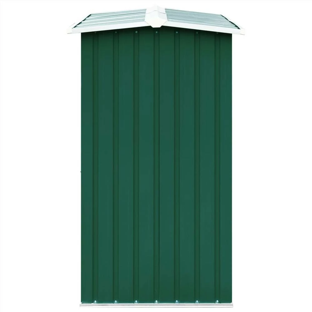 Log Storage Shed Galvanised Steel 172x91x154 Cm Green - Image 4