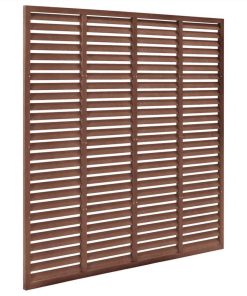 Louver Fence WPC 170x170 Cm Brown -Room Louver Fence WPC 170x170 cm Brown 487331 2