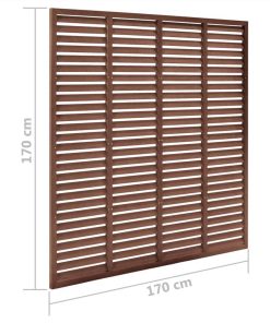 Louver Fence WPC 170x170 Cm Brown -Room Louver Fence WPC 170x170 cm Brown 487331 4