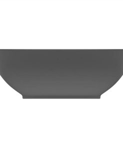 Luxury Basin Oval-shaped Matt Dark Grey 40x33 Cm Ceramic 4 Luxury Basin Oval-shaped Matt Dark Grey 40x33 Cm Ceramic -Room Luxury Basin Oval shaped Matt Dark Grey 40x33 cm Ceramic 456522 2
