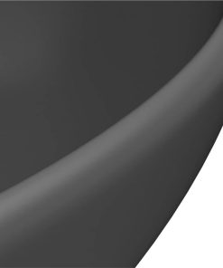 Luxury Basin Oval-shaped Matt Dark Grey 40x33 Cm Ceramic 6 Luxury Basin Oval-shaped Matt Dark Grey 40x33 Cm Ceramic -Room Luxury Basin Oval shaped Matt Dark Grey 40x33 cm Ceramic 456522 4