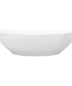 Luxury Ceramic Basin Oval With Overflow And Faucet Hole -Room Luxury Ceramic Basin Oval with Overflow and Faucet Hole 453689 4