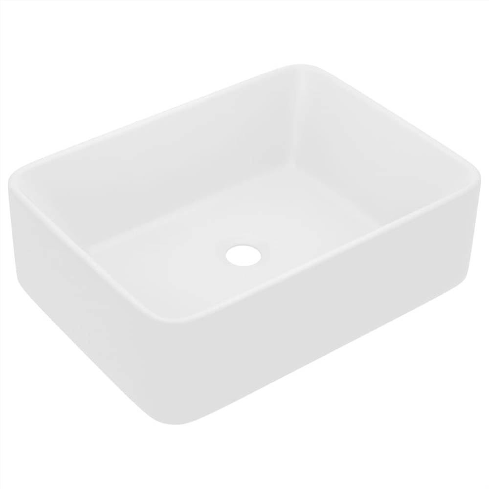 Luxury Wash Basin Matt White 41x30x12 cm Ceramic Luxury Wash Basin Matt White 41x30x12 Cm Ceramic -Room Luxury Wash Basin Matt White 41x30x12 cm Ceramic 492618 1