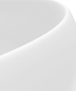 Luxury Wash Basin Round Matt White 40x15 Cm Ceramic 6 Luxury Wash Basin Round Matt White 40x15 Cm Ceramic -Room Luxury Wash Basin Round Matt White 40x15 cm Ceramic 451637 4