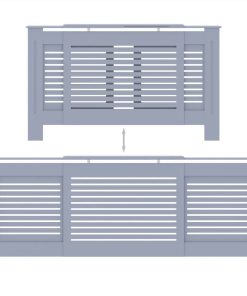 MDF Radiator Cover Grey 205 Cm -Room MDF Radiator Cover Grey 205 cm 467735 4