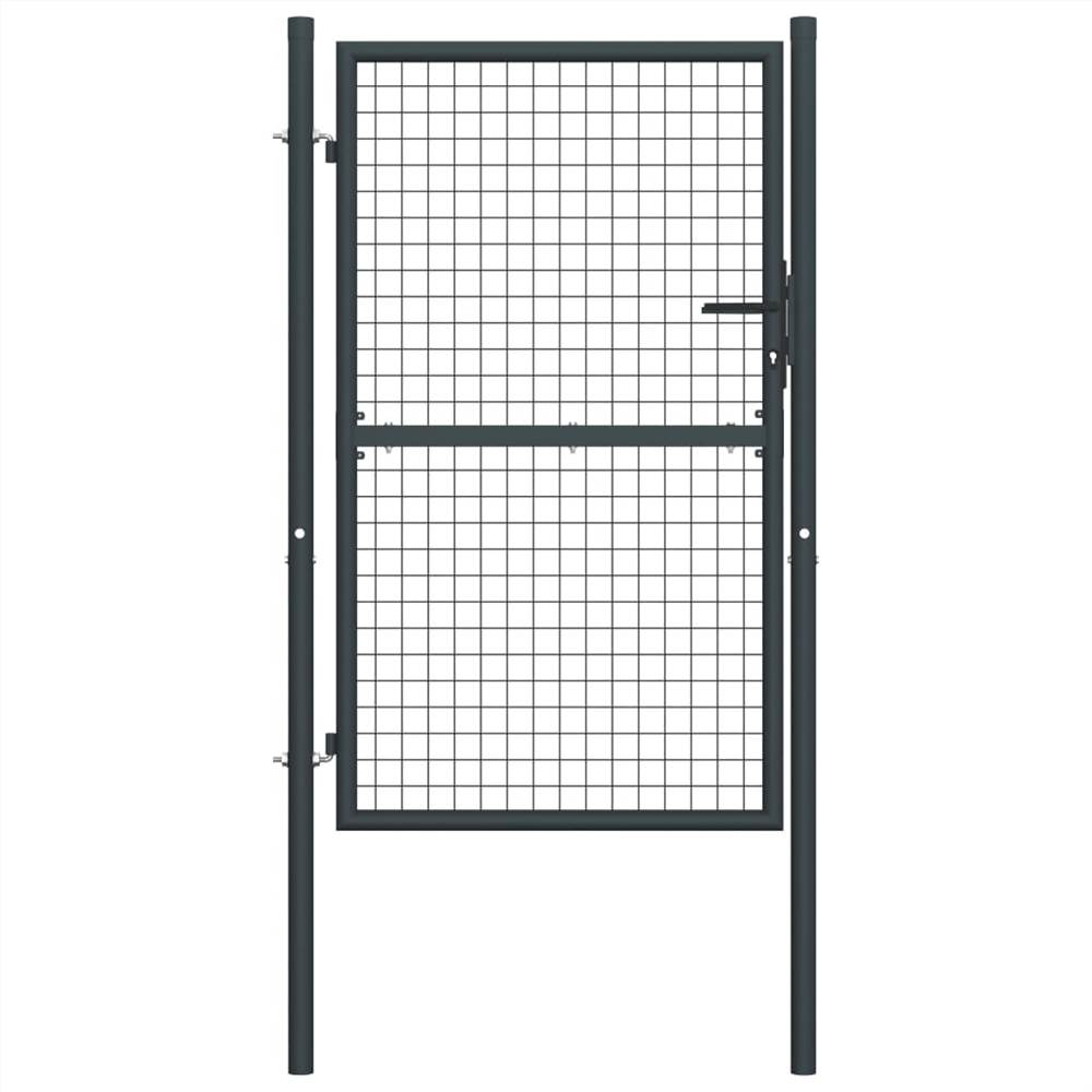 Mesh Garden Gate Galvanised Steel 100x225 cm Grey Mesh Garden Gate Galvanised Steel 100x225 Cm Grey -Room Mesh Garden Gate Galvanised Steel 100x225 cm Grey 454933 0