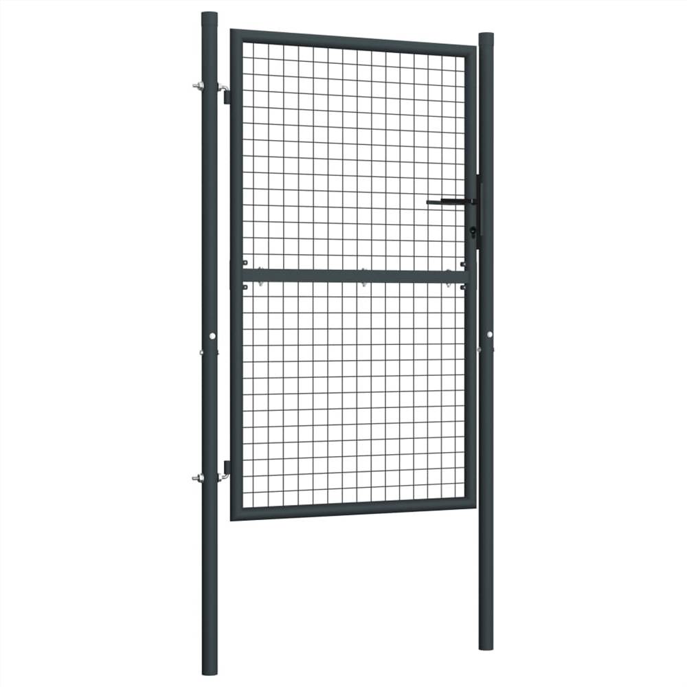 Mesh Garden Gate Galvanised Steel 100x225 cm Grey Mesh Garden Gate Galvanised Steel 100x225 Cm Grey -Room Mesh Garden Gate Galvanised Steel 100x225 cm Grey 454933 1