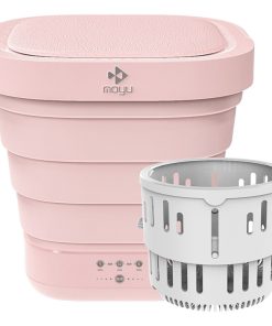 Motor Fish Moyu Second Generation Portable Mini Folding Automatic Washing Machine Electric Laundry Cleaning Machine Spin Dry Energy Saving For Home Travel From Xiaomi Eco-system - Pink