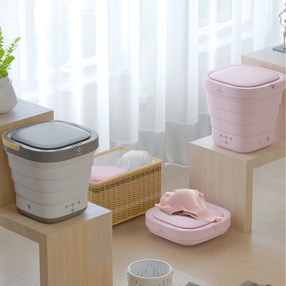 Moyu Second Generation Portable Mini Folding Automatic Washing Machine Electric Laundry Cleaning Machine Spin Dry Energy Saving For Home Travel From Xiaomi Eco-system - Pink Motor Fish Moyu Second Generation Portable Mini Folding Automatic Washing Machine Electric Laundry Cleaning Machine Spin Dry Energy Saving For Home Travel From Xiaomi Eco-system - Pink -Room Moyu Portable Mini Folding Automatic Washing Machine Pink 904292
