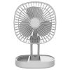 Multifunction Folding Fan, 3 Levels Speed, Aromatherapy Cooling Fan, 1200mAh Battery, USB Charging, Low Noise - Grey -Room Multifunction Folding Fan with 3 Levels Speed Grey 510809 0