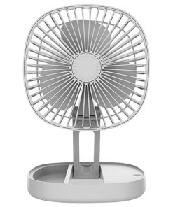 Multifunction Folding Fan, 3 Levels Speed, Aromatherapy Cooling Fan, 1200mAh Battery, USB Charging, Low Noise - Grey