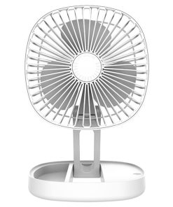Multifunction Folding Fan, 3 Levels Speed, Aromatherapy Cooling Fan, 1200mAh Battery, USB Charging, Low Noise - White