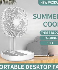 Multifunction Folding Fan, 3 Levels Speed, Aromatherapy Cooling Fan, 1200mAh Battery, USB Charging, Low Noise - White 6 Multifunction Folding Fan, 3 Levels Speed, Aromatherapy Cooling Fan, 1200mAh Battery, USB Charging, Low Noise - White -Room Multifunction Folding Fan with 3 Levels Speed White 510808 4