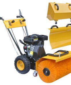 Multifunctional Petrol-powered Two-stage Snow Plough/Sweeper Set 6,5HP