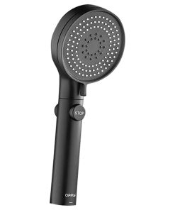 OPPLE Pressurized Handheld Shower Set Punch-Free Adsorption Three-speed Mode Adjustable Automatic Charging One-click STOP Button - Black