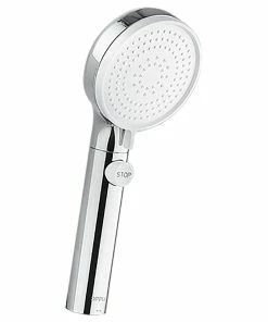 OPPLE Pressurized Handheld Shower Set Punch-Free Adsorption Three-speed Mode Adjustable Automatic Charging One-click STOP Button - Silver