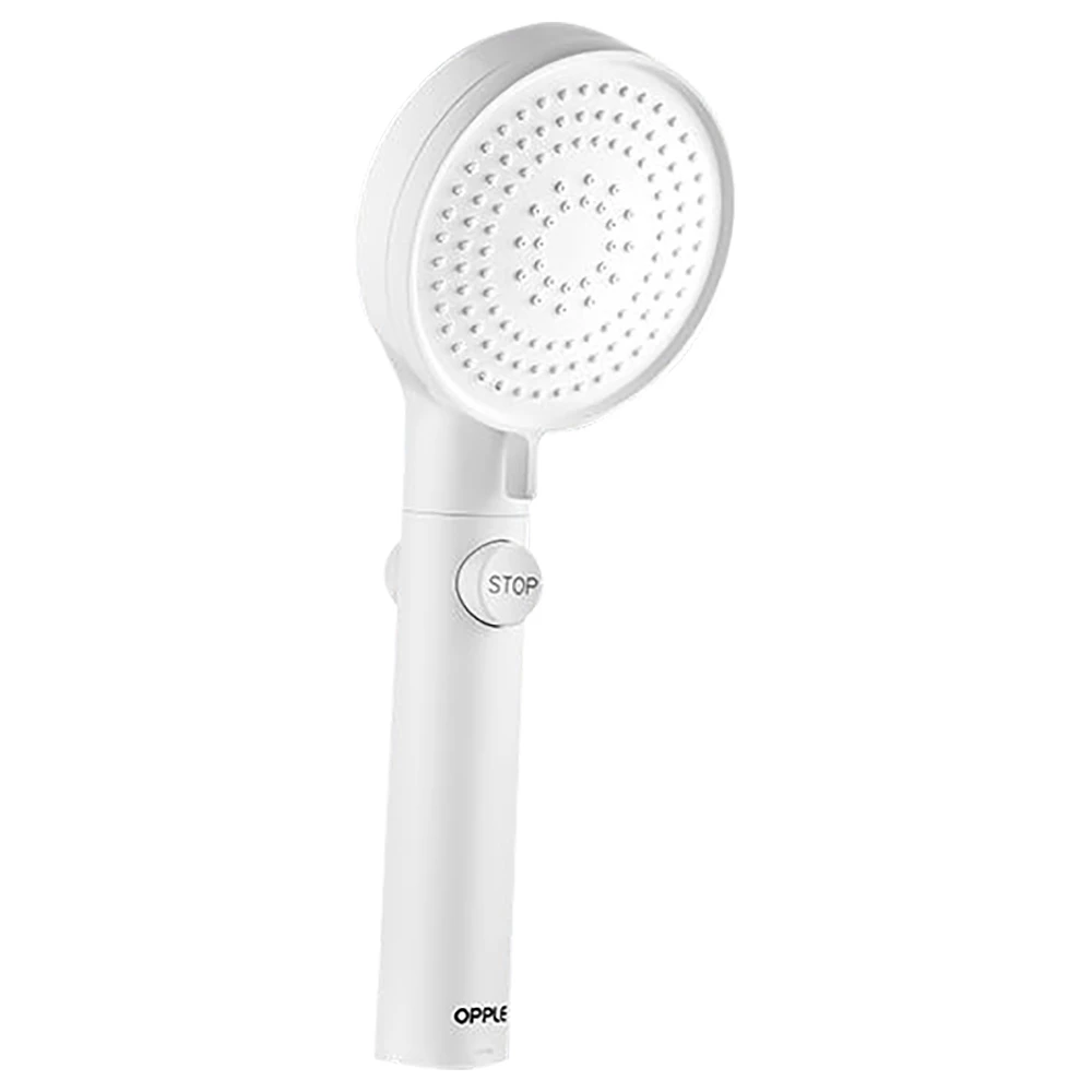 OPPLE Pressurized Handheld Shower Set Punch-Free Adsorption Three-speed Mode Adjustable Automatic Charging One-click STOP Button - White