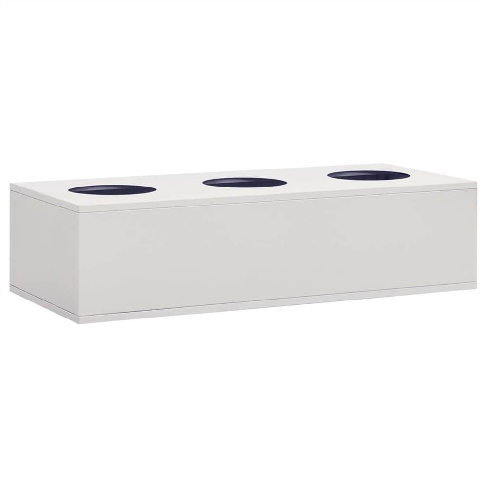 Office Flower Box Light Grey 90x40x23 cm Steel Office Flower Box Light Grey 90x40x23 Cm Steel -Room Office Flower Box Light Grey 90x40x23 cm Steel 494199 1