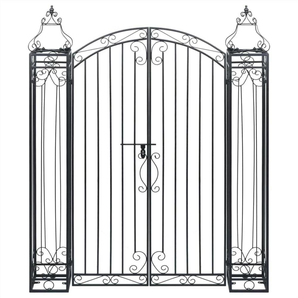 Ornamental Garden Gate Wrought Iron 122x20.5x160 Cm