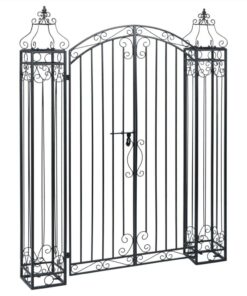 Ornamental Garden Gate Wrought Iron 122x20.5x160 Cm -Room Ornamental Garden Gate Wrought Iron 122x20 5x160 cm 449507 1