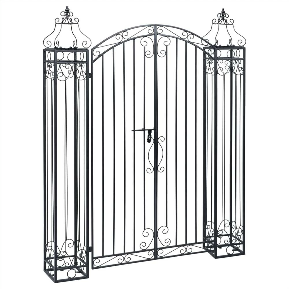 Ornamental Garden Gate Wrought Iron 122x20.5x160 Cm - Image 2