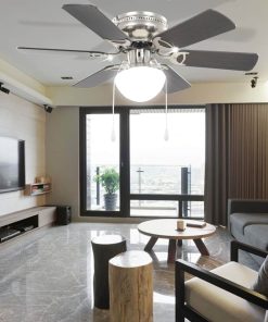 Ornate Ceiling Fan With Light 82 Cm Dark Brown -Room Ornate Ceiling Fan with Light 82 cm Dark Brown 427845 2